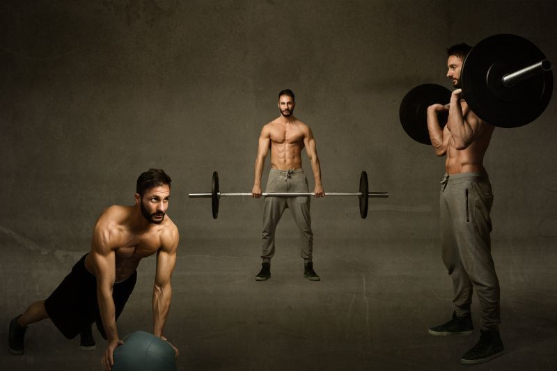 men working out