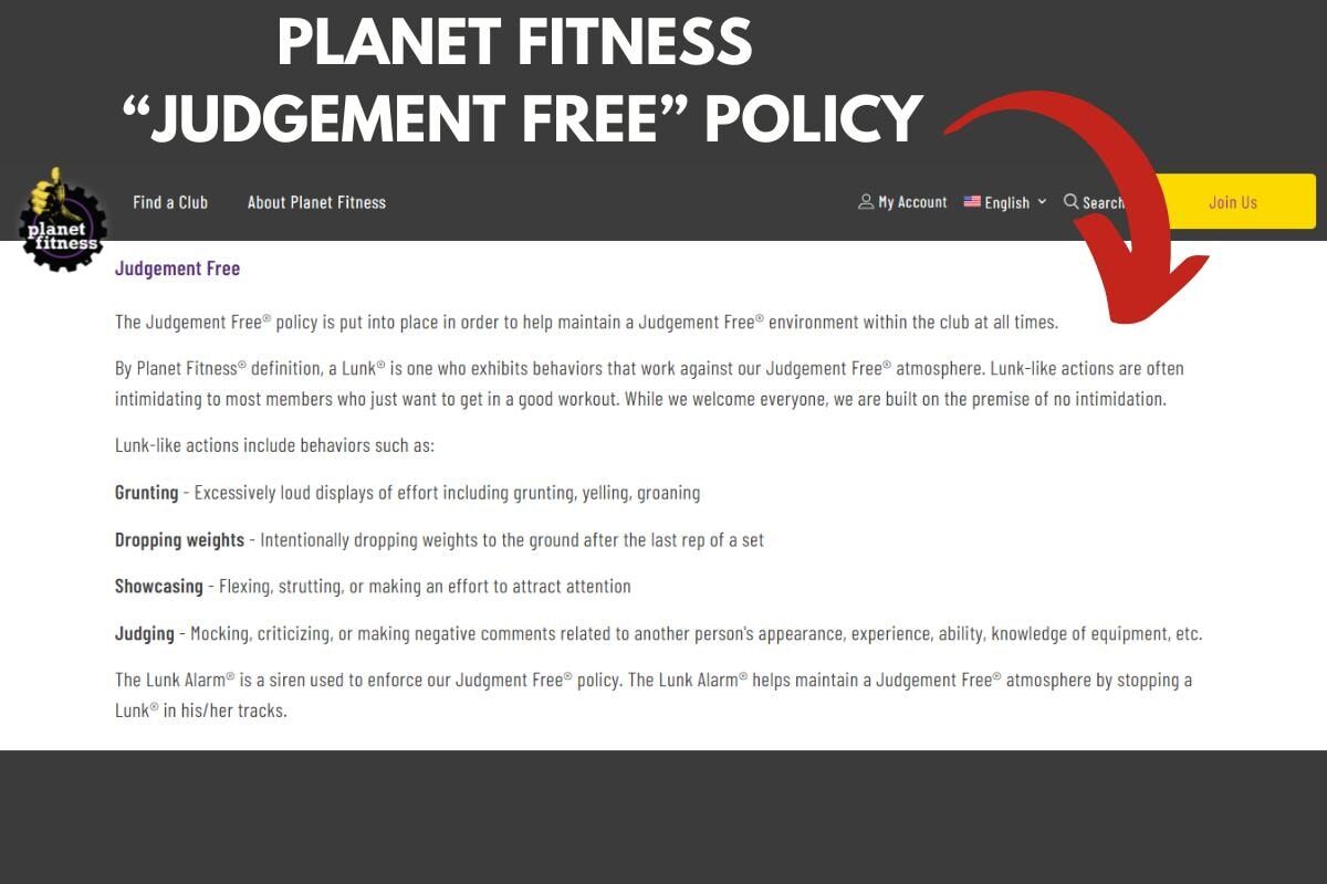 planet fitness judgement free zone policy