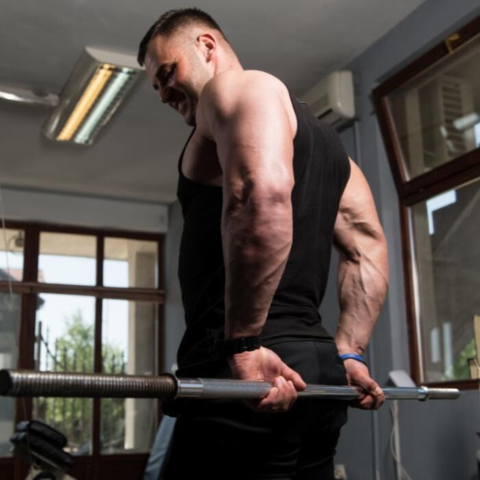 man training to build bigger wrists