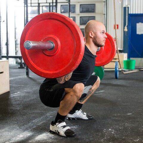 Barbell squat hip drive